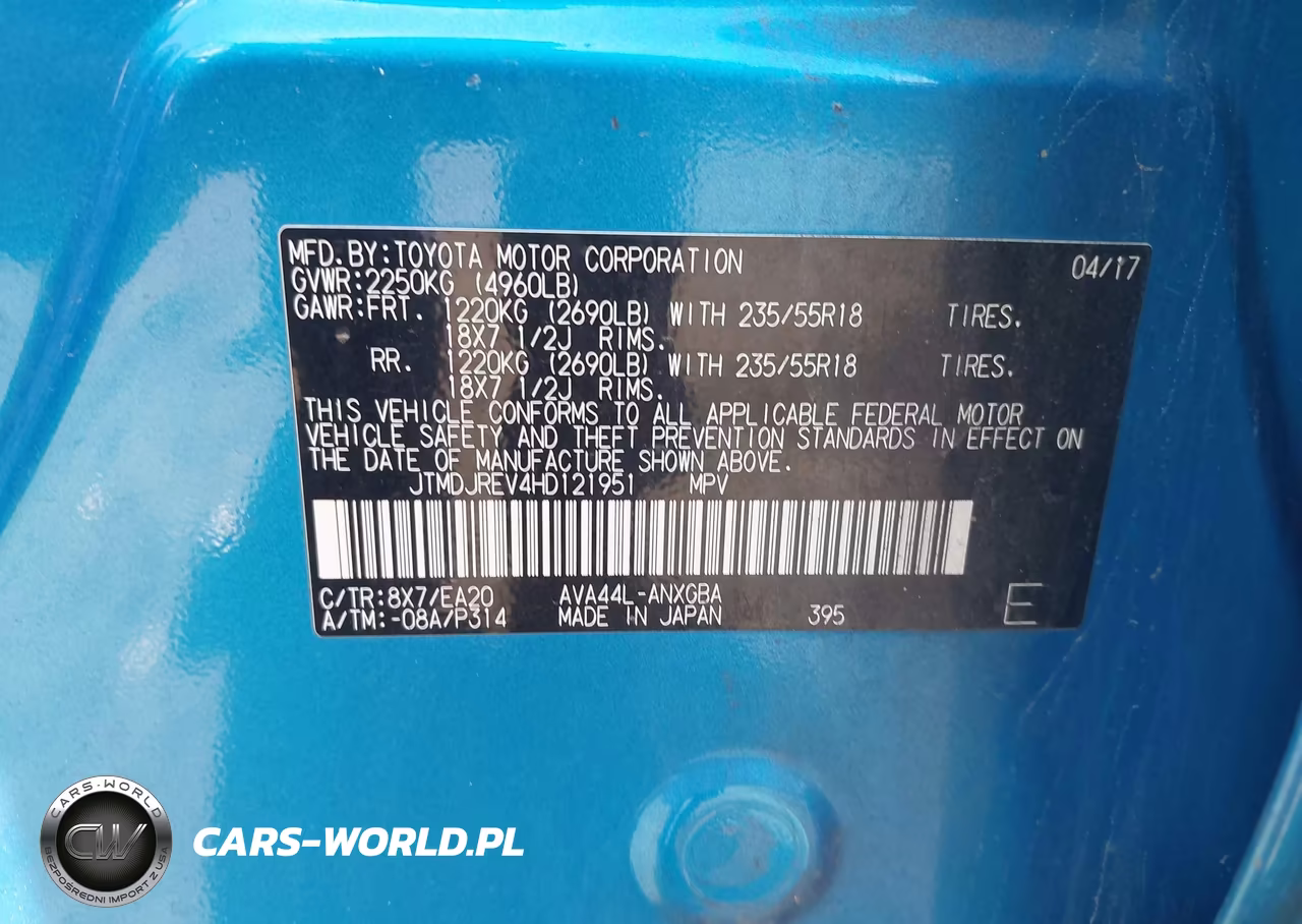 2017 Toyota Rav4 Hybrid Limited VIN:JTMDJREV4HD121951 - 9