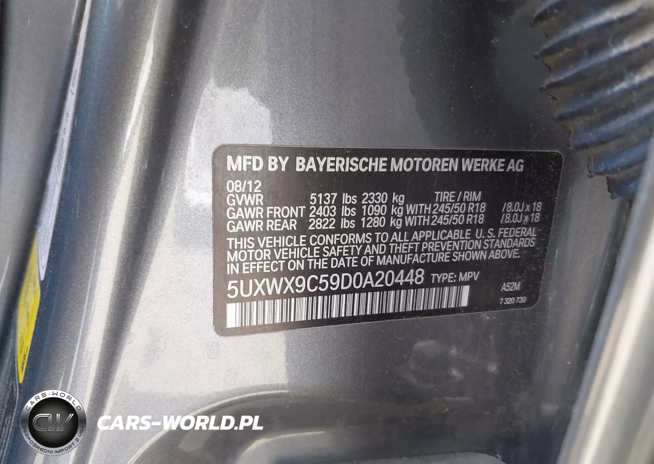 2013 BMW X3 xDrive28I VIN:5UXWX9C59D0A20448 - 9