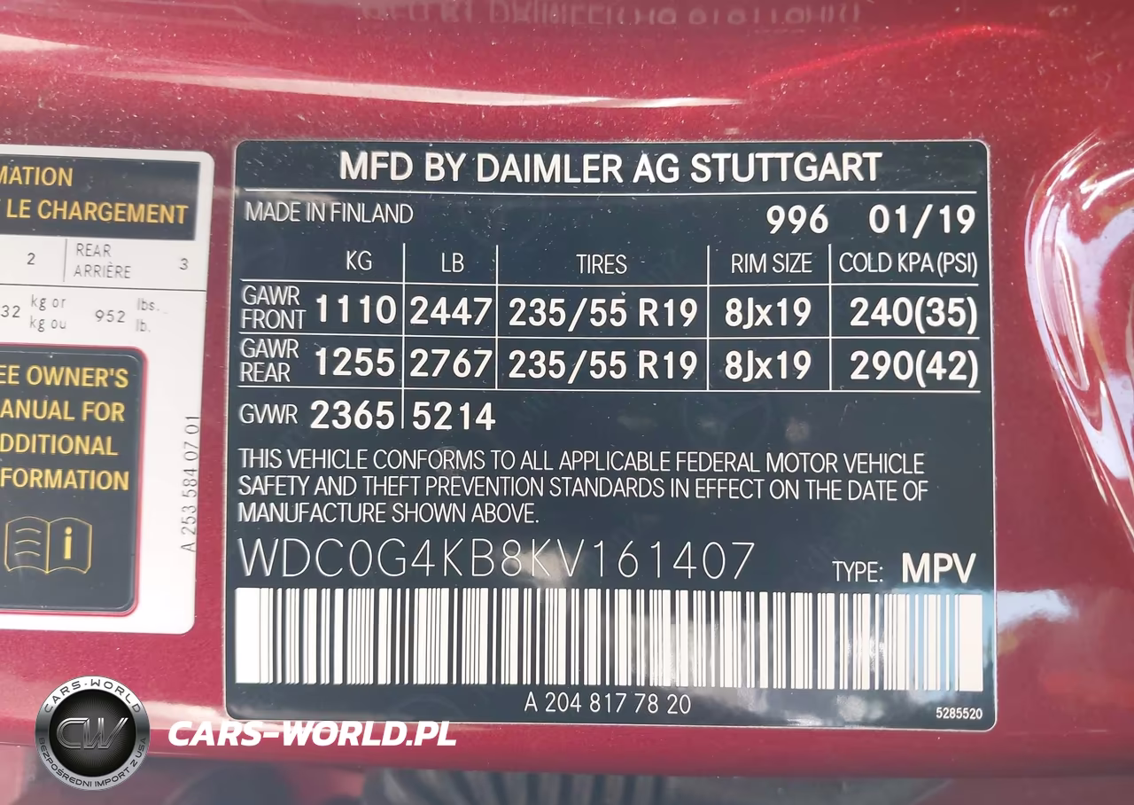 2019 Mercedes-Benz Glc 300 4Matic VIN:WDC0G4KB8KV161407 - 9