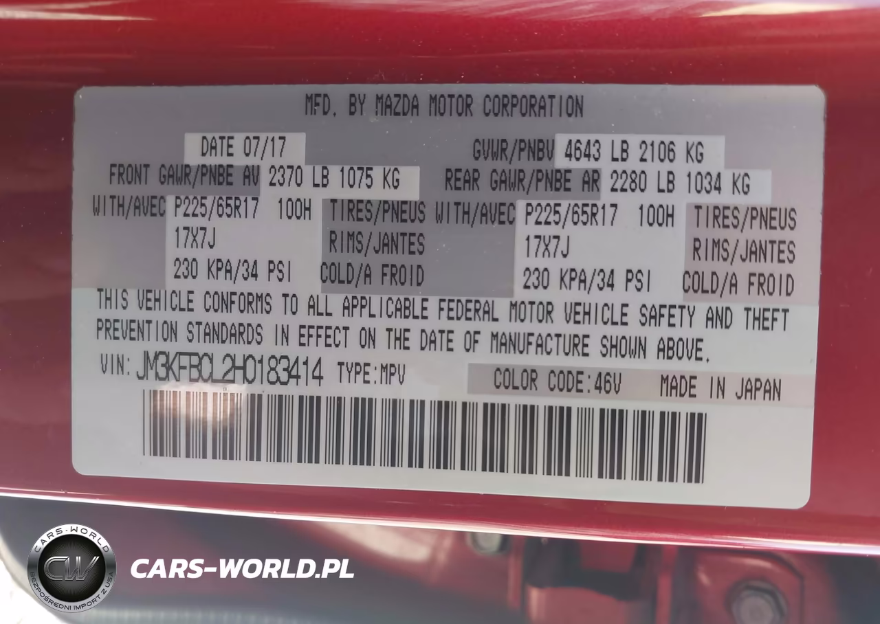 2017 Mazda Cx-5 Touring VIN:JM3KFBCL2H0183414 - 9