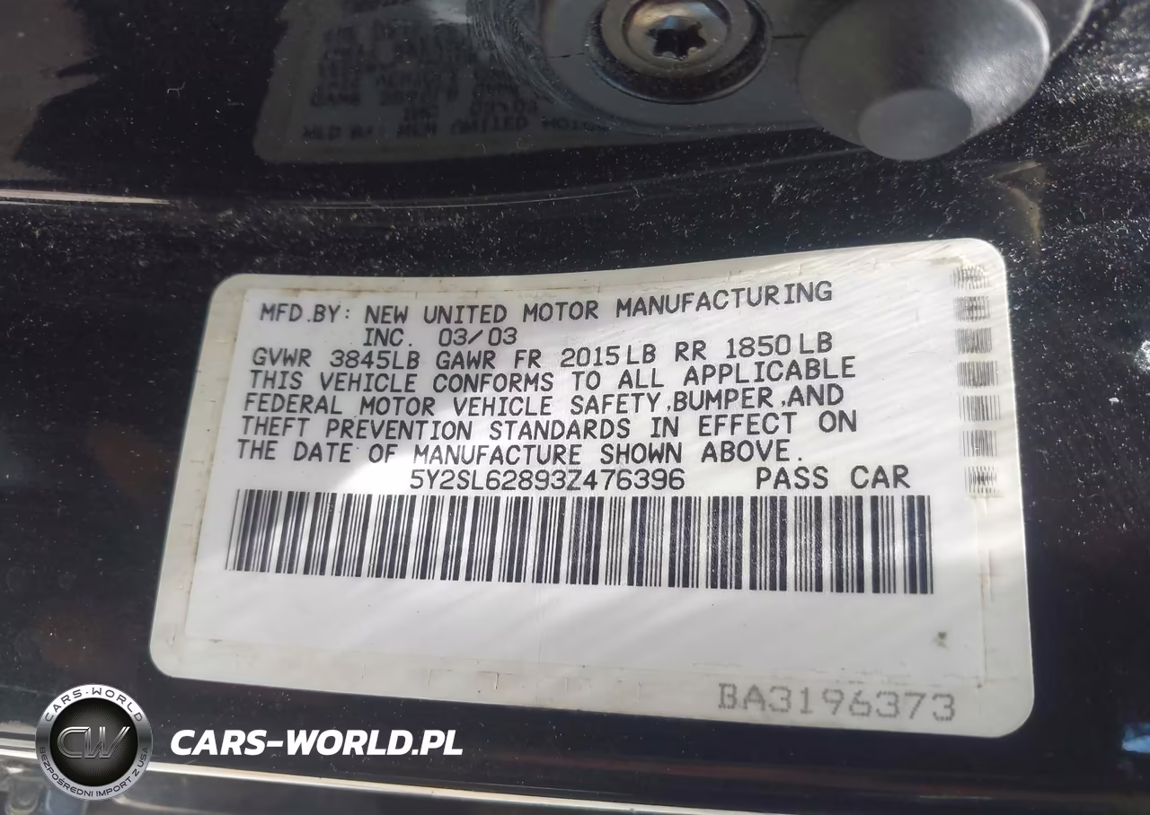 2003 Pontiac Vibe VIN:5Y2SL62893Z476396 - 9