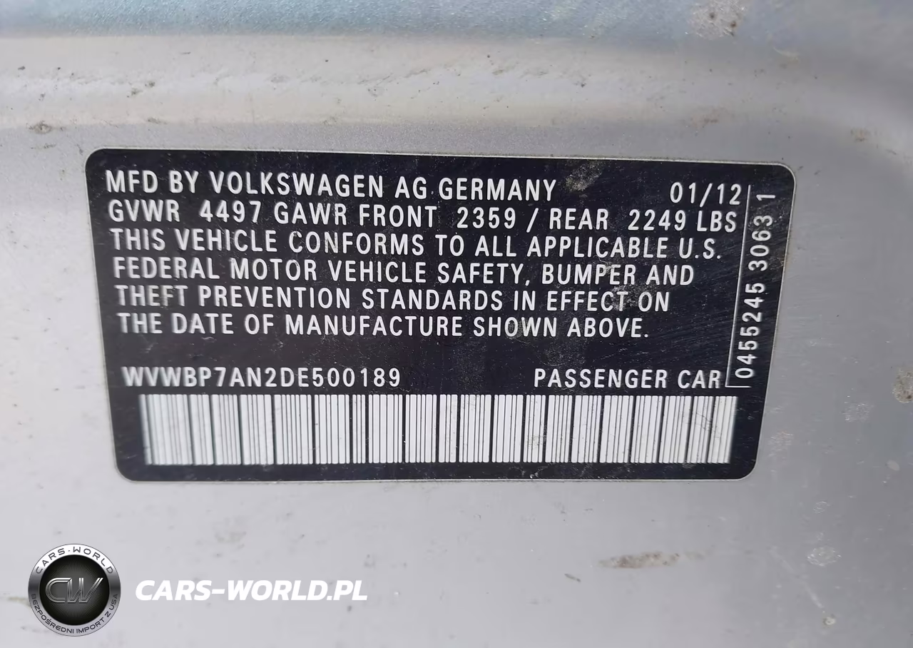 2013 Volkswagen Cc 2.0T Sport Plus VIN:WVWBP7AN2DE500189 - 9