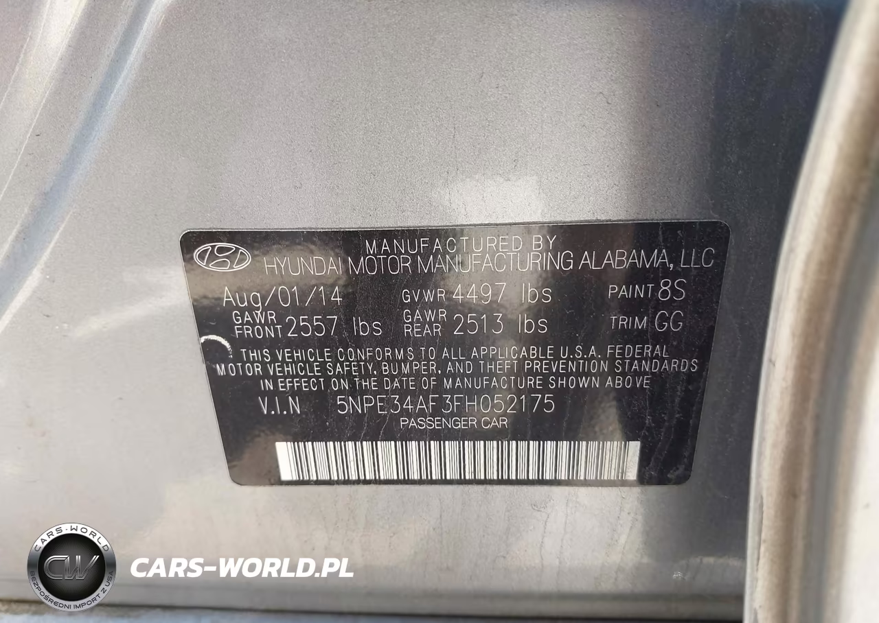 2015 Hyundai Sonata Limited VIN:5NPE34AF3FH052175 - 9