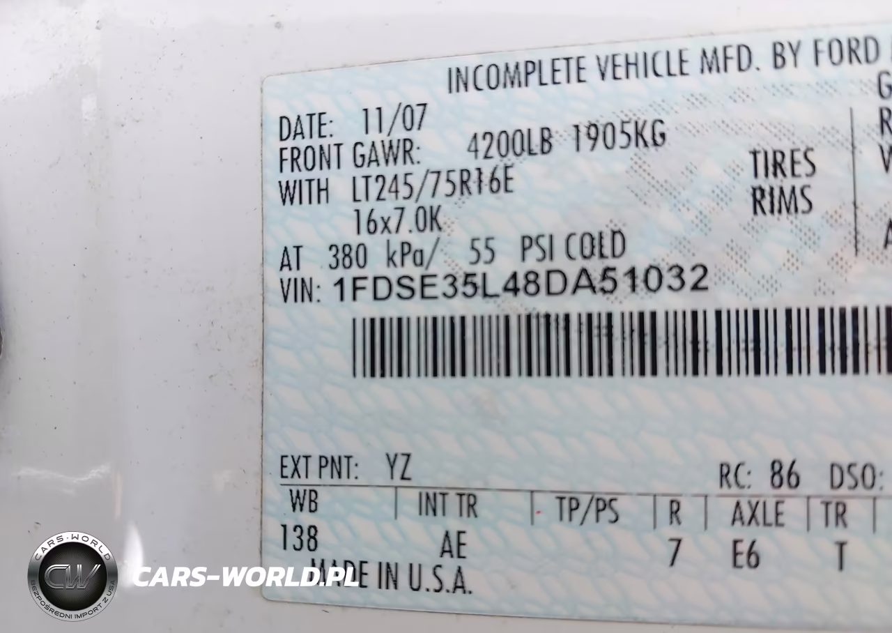 2008 Ford E-350 Cutaway VIN:1FDSE35L48DA51032 - 8