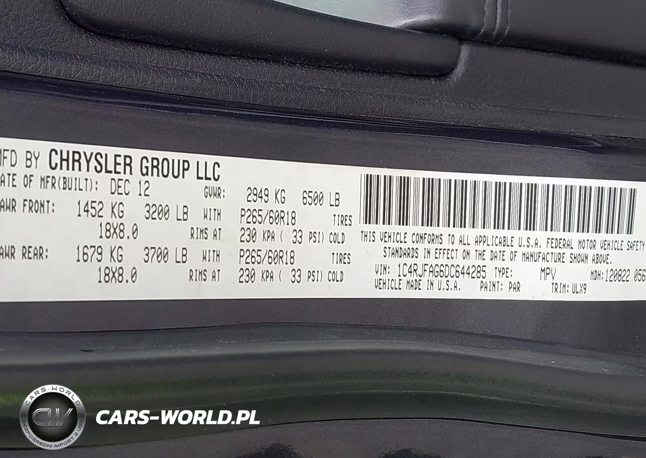 2013 Jeep Grand Cherokee Laredo VIN:1C4RJFAG6DC644285 - 9
