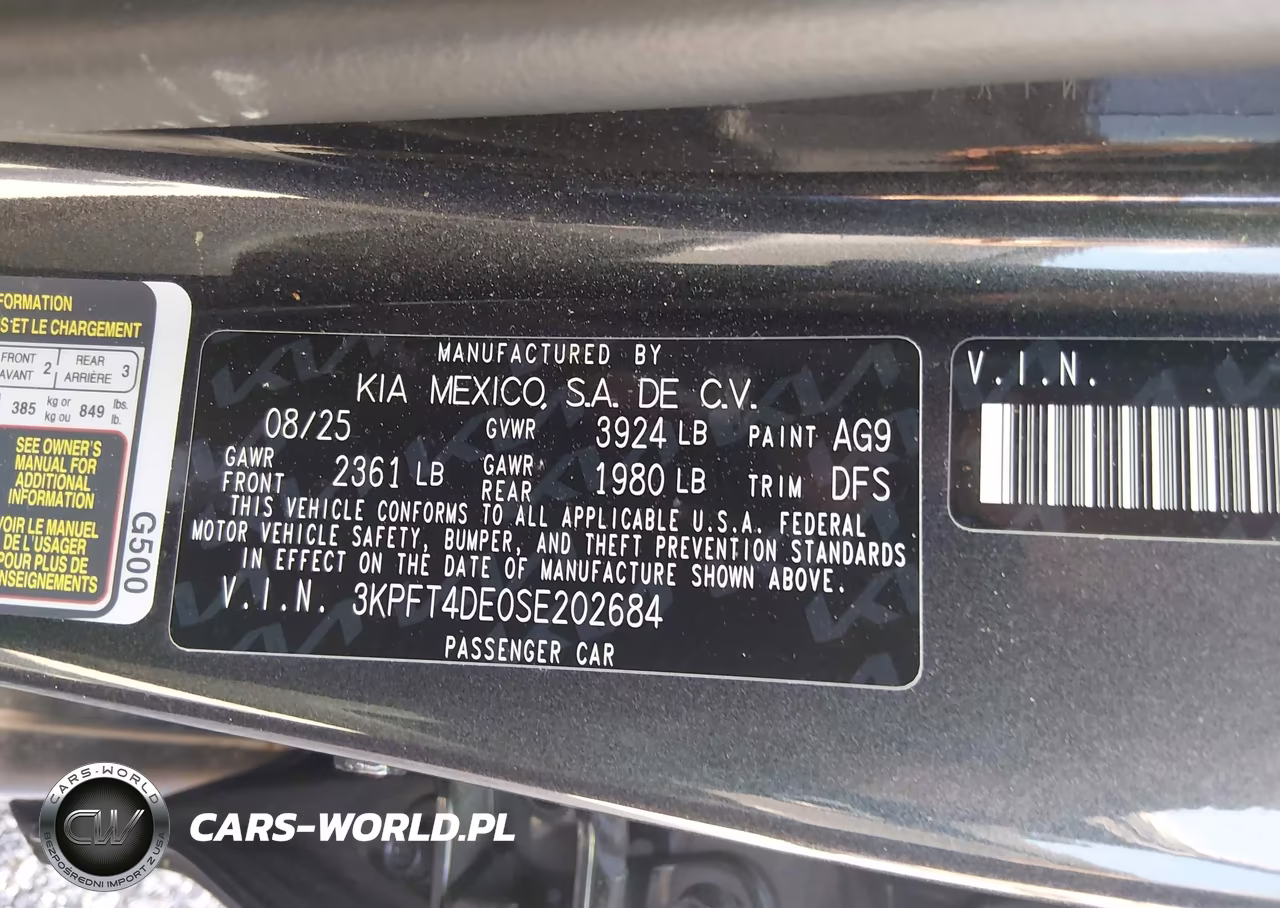 2025 Kia K4 Lxs VIN:3KPFT4DE0SE202684 - 9