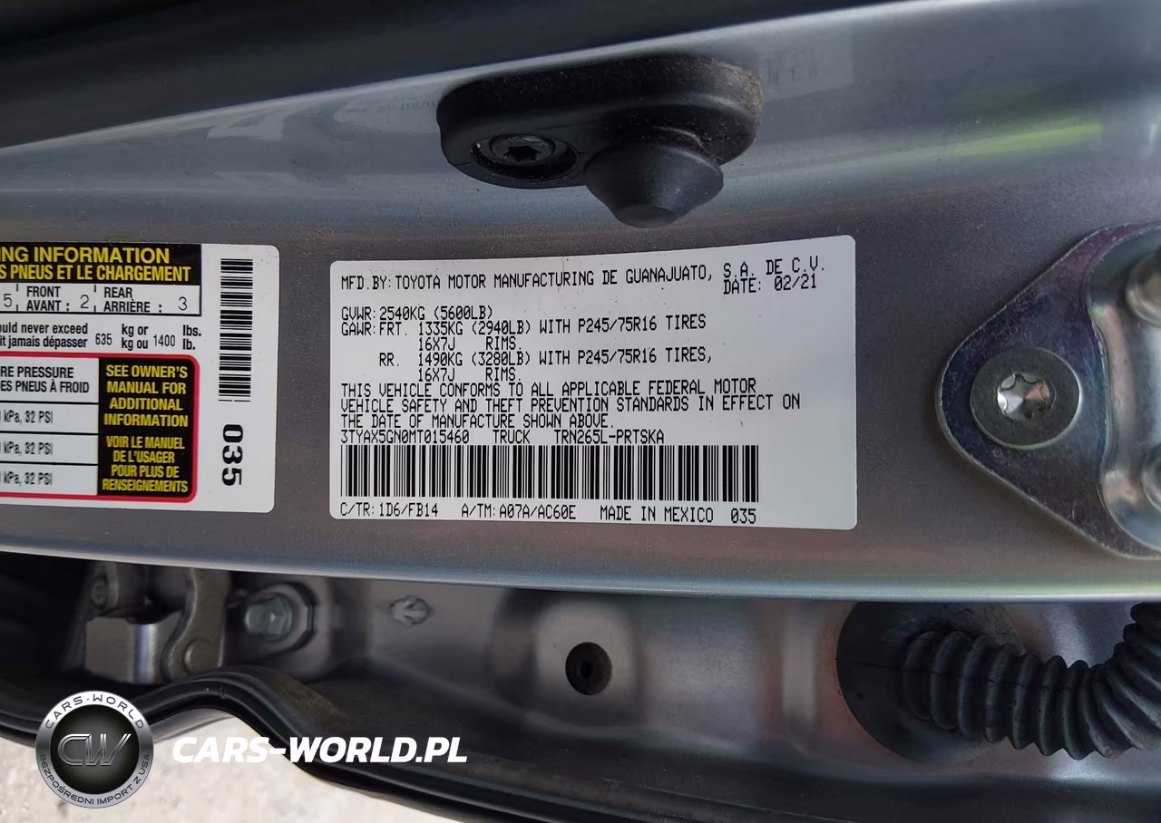 2021 Toyota Tacoma Sr VIN:3TYAX5GN0MT015460 - 9