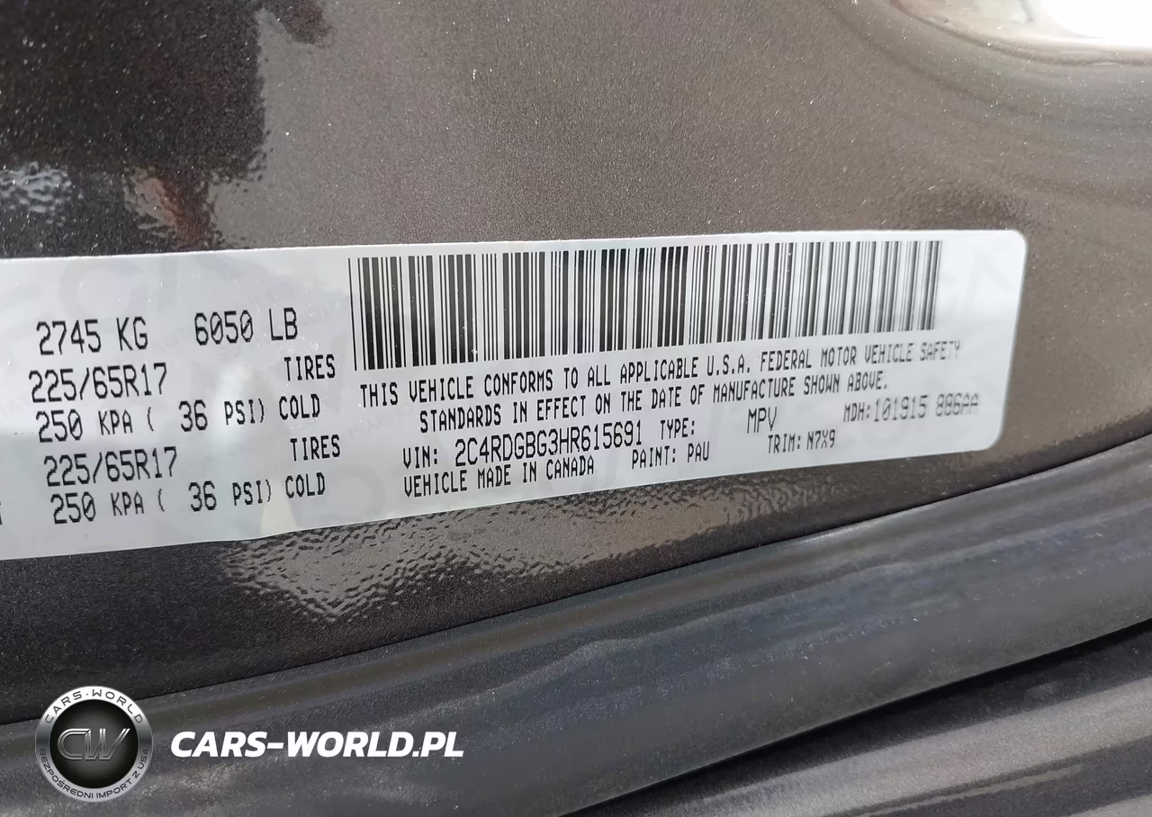 2017 Dodge Grand Caravan Se Plus VIN:2C4RDGBG3HR615691 - 9