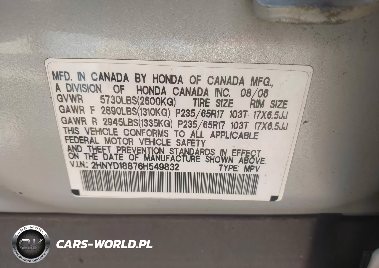 2006 Acura Mdx VIN:2HNYD18876H549832 - 9
