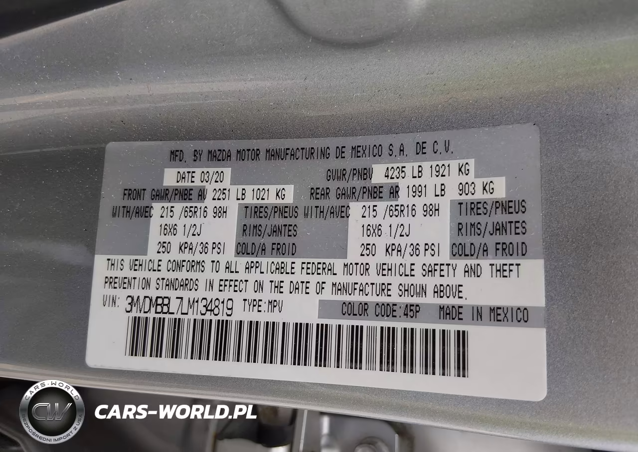 2020 Mazda Cx-30 VIN:3MVDMBBL7LM134819 - 9