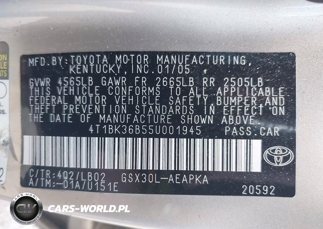 2005 Toyota Avalon Limited VIN:4T1BK36B55U001945 - 9