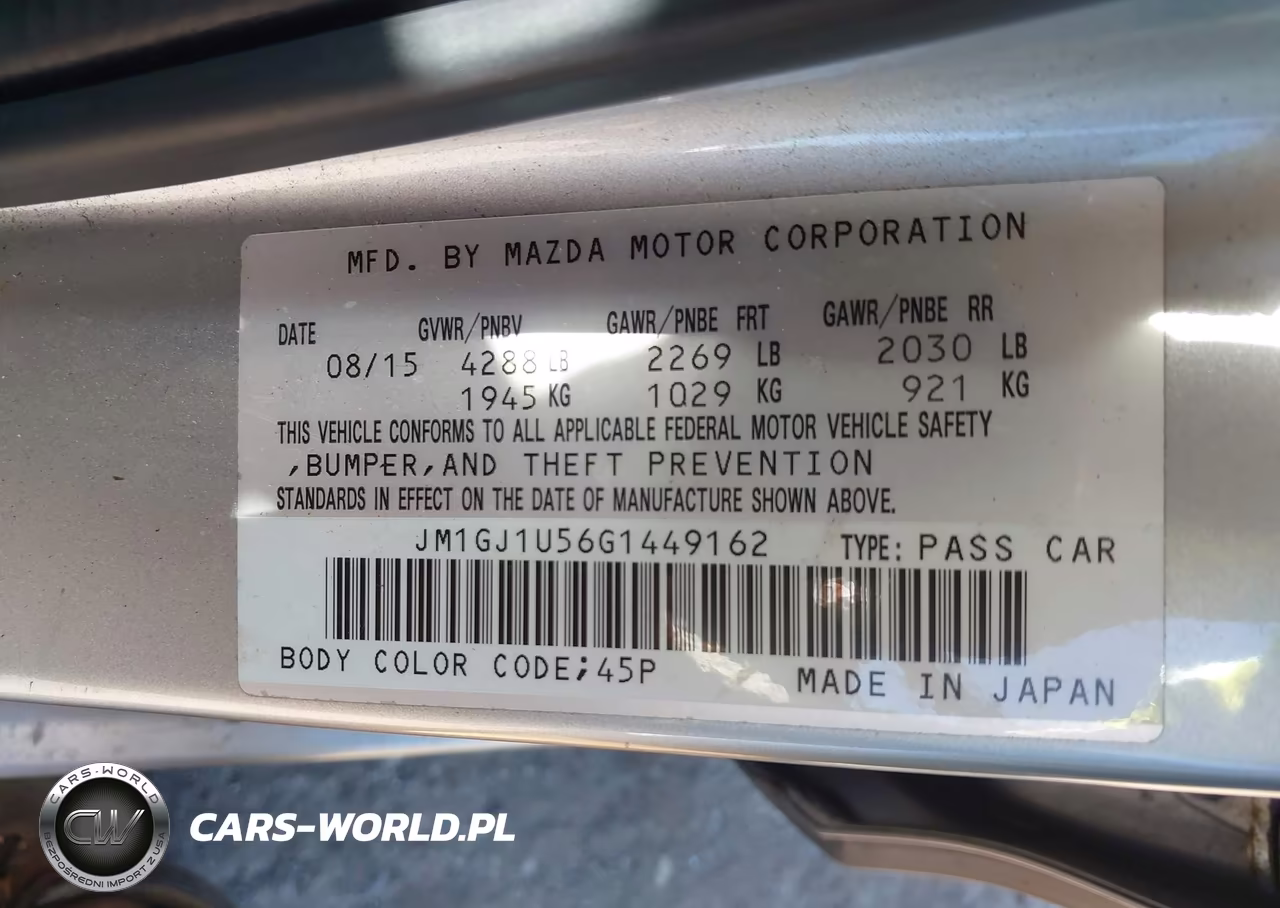2016 Mazda Mazda6 I Sport VIN:JM1GJ1U56G1449162 - 9