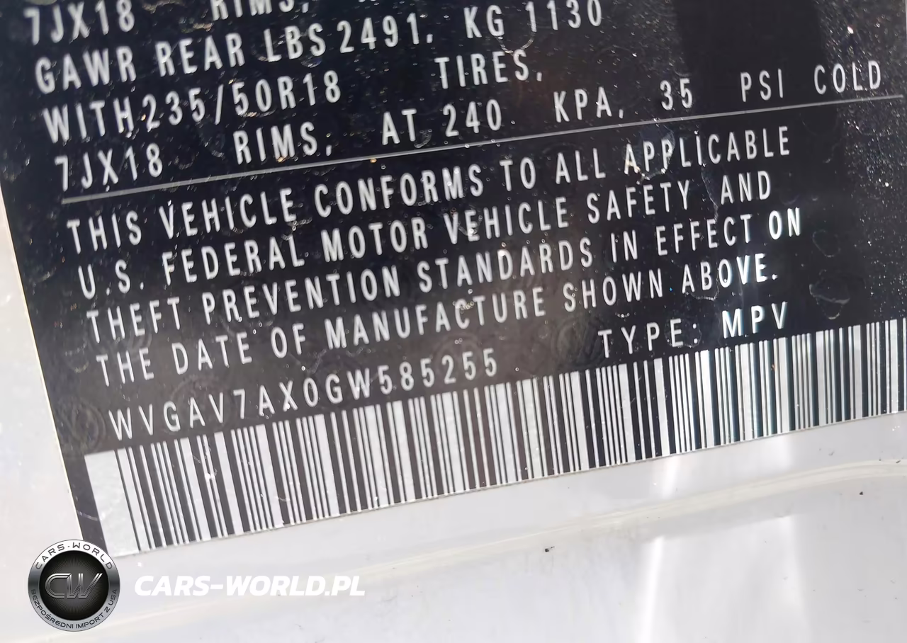 2016 Volkswagen Tiguan Se VIN:WVGAV7AX0GW585255 - 9