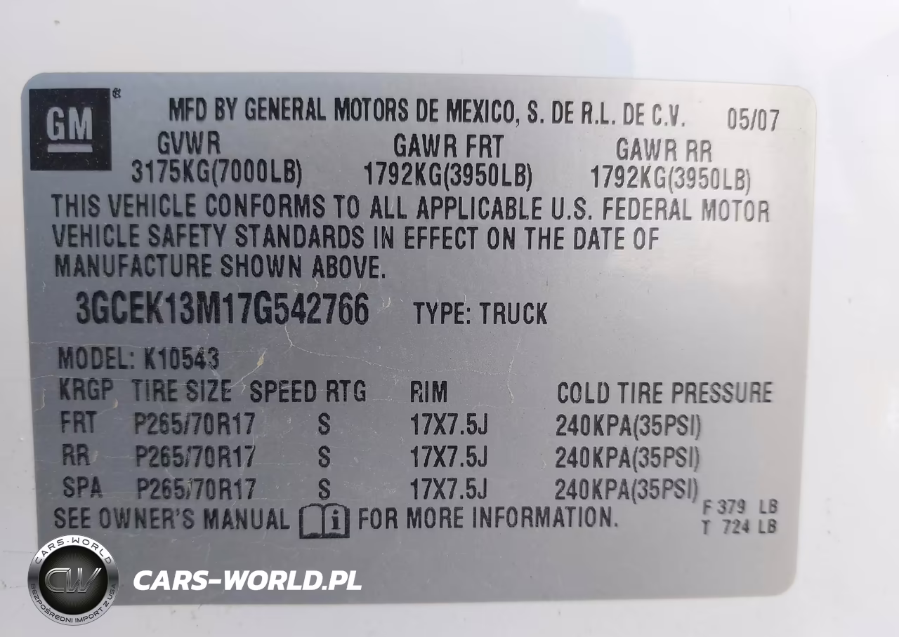 2007 Chevrolet Silverado 1500 Lt1 VIN:3GCEK13M17G542766 - 9