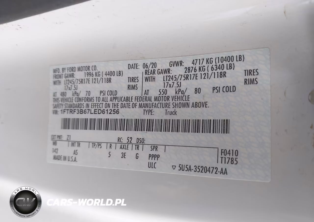 2020 Ford F-350 Xl VIN:1FTRF3B67LED61256 - 9