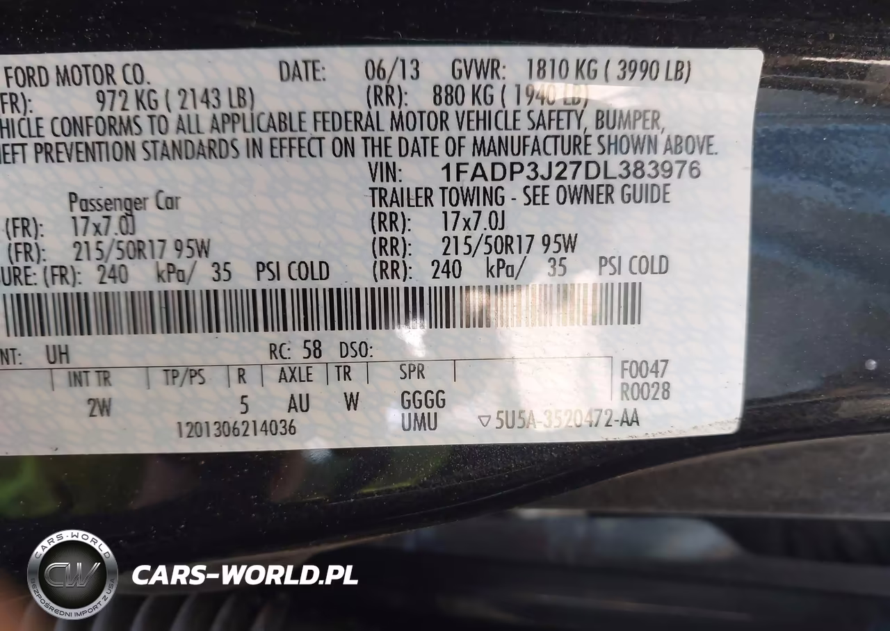 2013 Ford Focus Titanium VIN:1FADP3J27DL383976 - 9