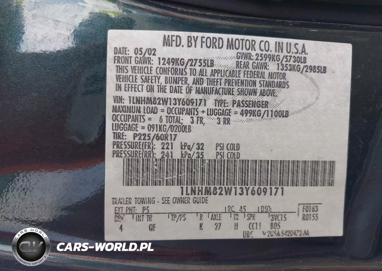 2003 Lincoln Town Car Signature VIN:1LNHM82W13Y609171 - 9