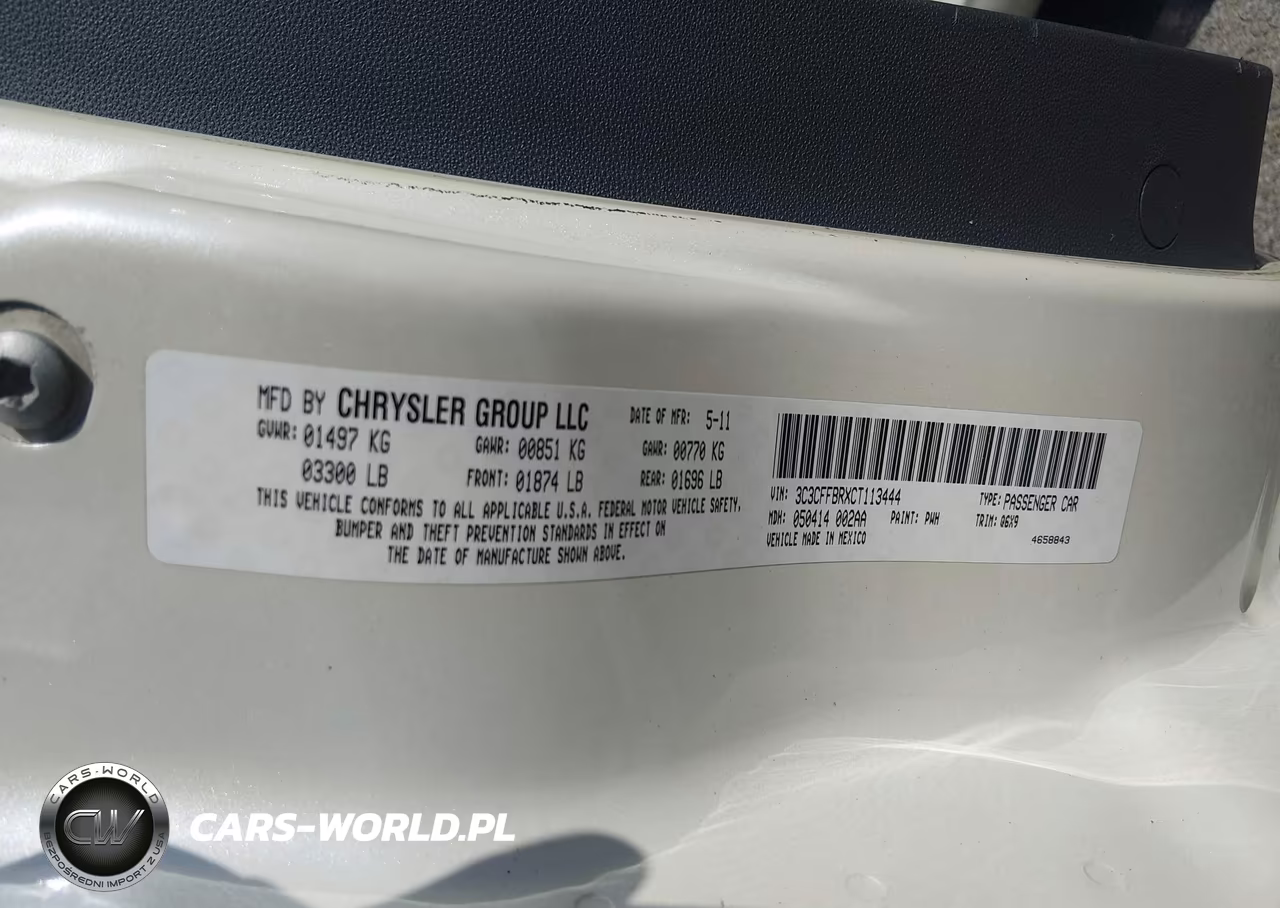 2012 Fiat 500 Sport VIN:3C3CFFBRXCT113444 - 9