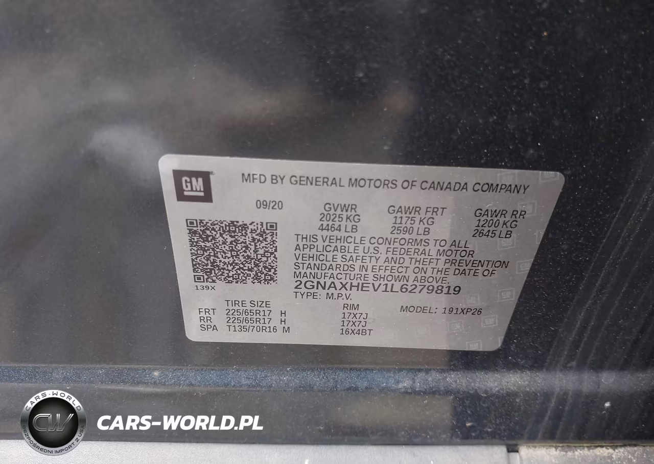 2020 Chevrolet Equinox Fwd Ls VIN:2GNAXHEV1L6279819 - 9