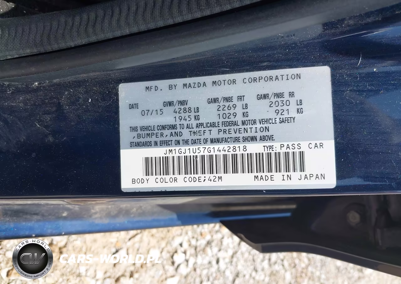 2016 Mazda Mazda6 I Sport VIN:JM1GJ1U57G1442818 - 9