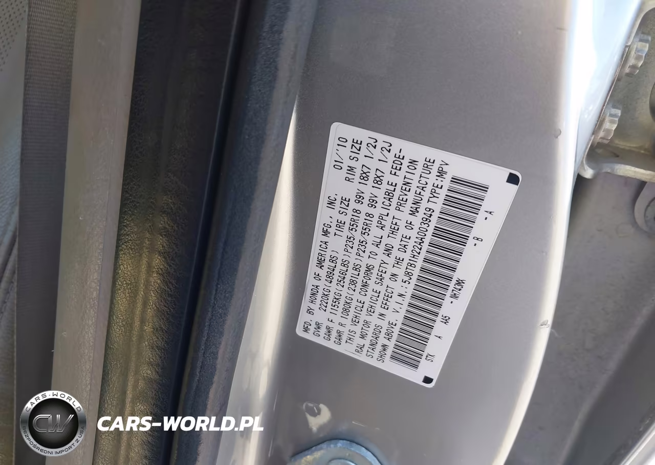 2010 Acura Rdx VIN:5J8TB1H22AA003949 - 9