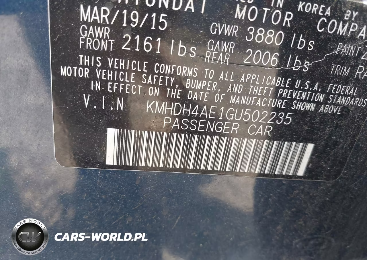 2016 Hyundai Elantra Se VIN:KMHDH4AE1GU502235 - 9