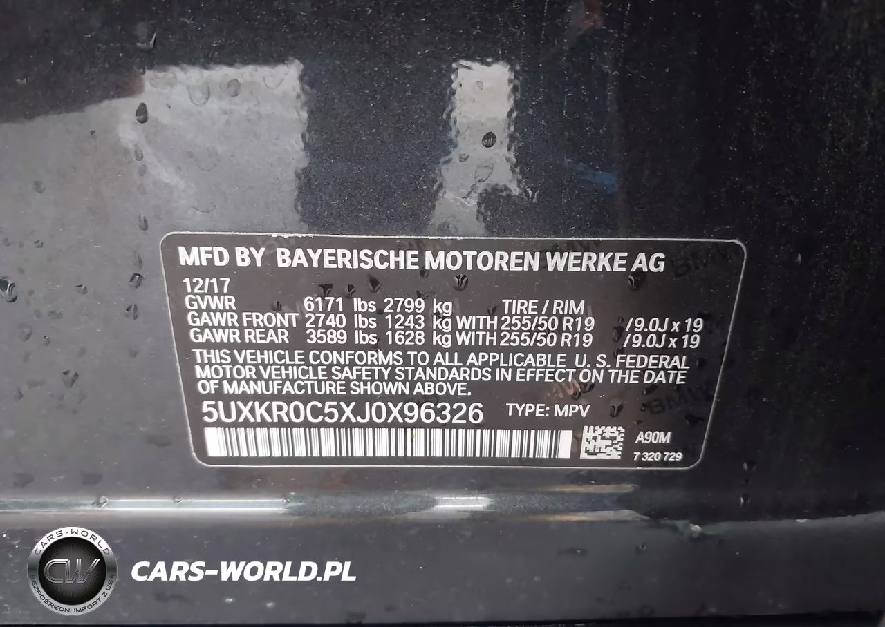 2018 BMW X5 xDrive35I VIN:5UXKR0C5XJ0X96326 - 9