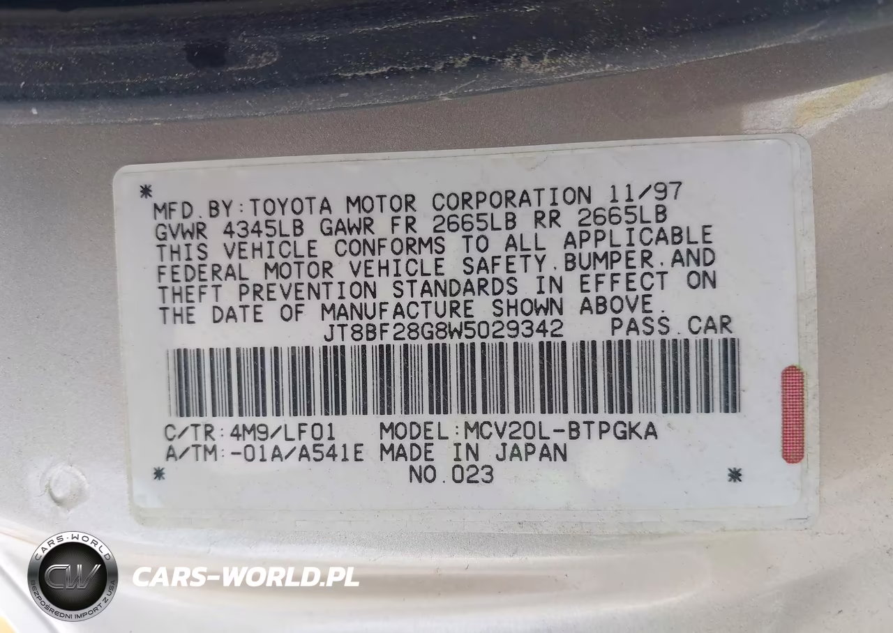 1998 Lexus Es 300 VIN:JT8BF28G8W5029342 - 9