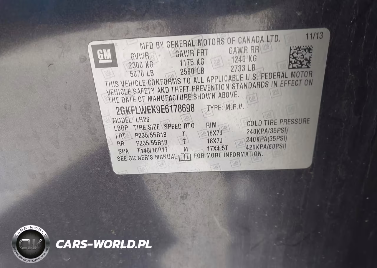 2014 GMC Terrain Sle-2 VIN:2GKFLWEK9E6178698 - 9