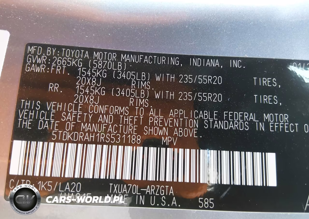 2024 Toyota Highlander Platinum VIN:5TDKDRAH1RS531188 - 9