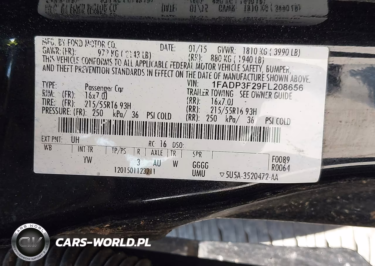 2015 Ford Focus Se VIN:1FADP3F29FL208656 - 9