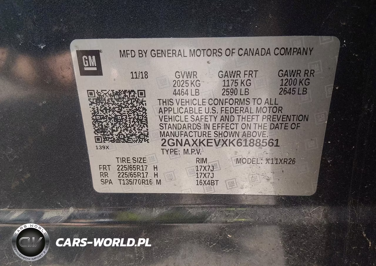 2019 Chevrolet Equinox Lt VIN:2GNAXKEVXK6188561 - 9