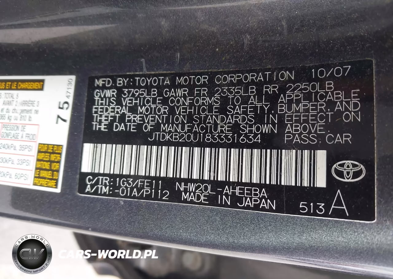 2008 Toyota Prius VIN:JTDKB20U183331634 - 9