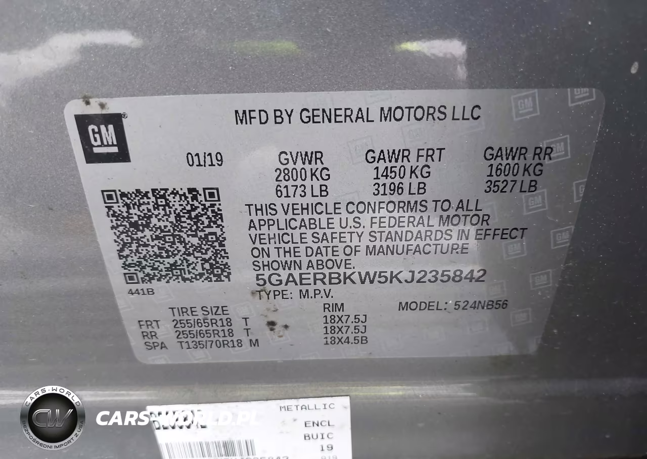 2019 Buick Enclave Fwd Essence VIN:5GAERBKW5KJ235842 - 9