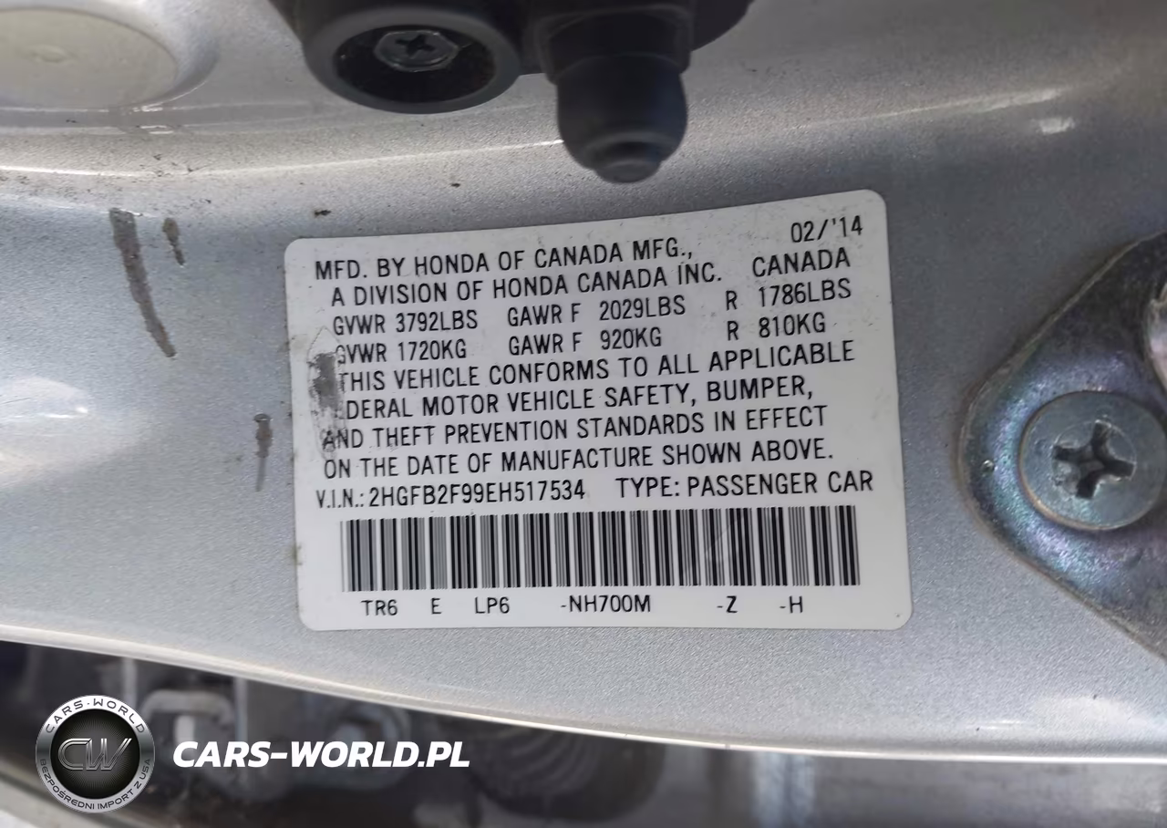 2014 Honda Civic Ex-L VIN:2HGFB2F99EH517534 - 9