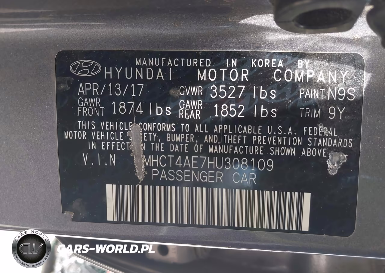 2017 Hyundai Accent Se VIN:KMHCT4AE7HU308109 - 9