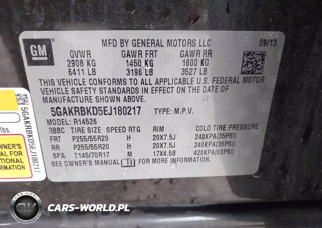 2014 Buick Enclave Leather VIN:5GAKRBKD5EJ180217 - 9