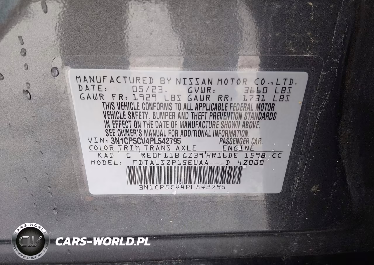 2023 Nissan Kicks Sv Xtronic Cvt VIN:3N1CP5CV4PL542795 - 9