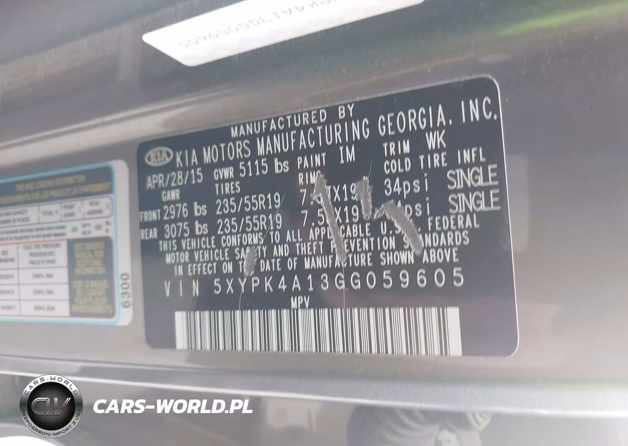 2016 Kia Sorento 2.0T Sxl VIN:5XYPK4A13GG059605 - 9