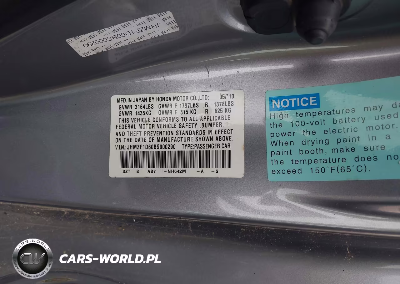 2011 Honda Cr-Z Ex VIN:JHMZF1D60BS000290 - 9