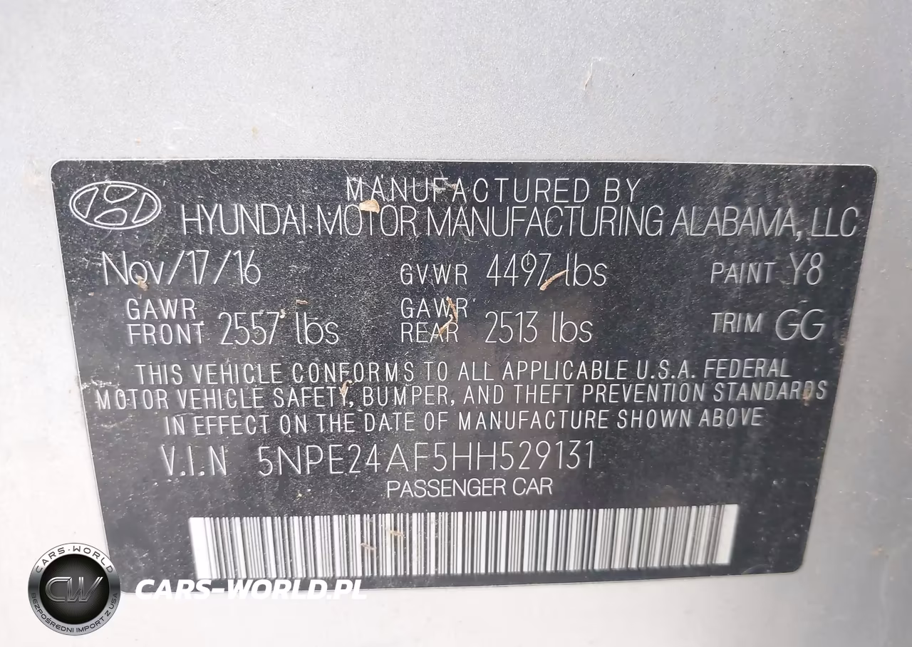 2017 Hyundai Sonata VIN:5NPE24AF5HH529131 - 9