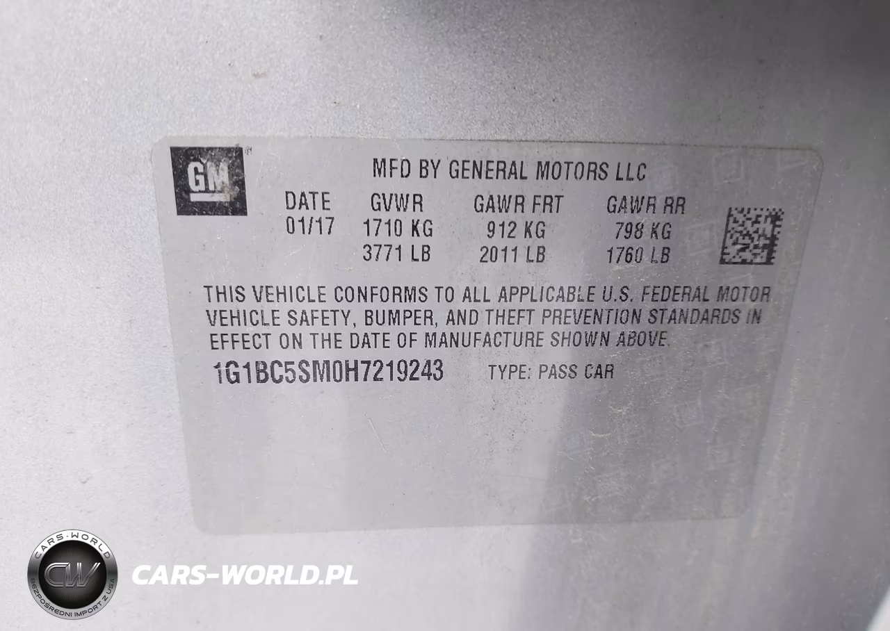 2017 Chevrolet Cruze Ls Auto VIN:1G1BC5SM0H7219243 - 9