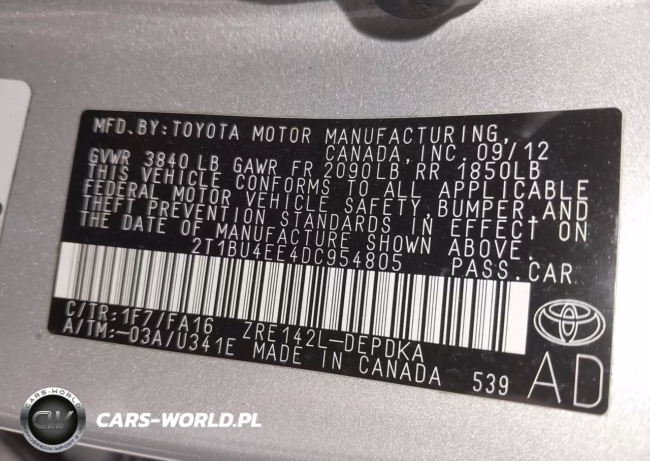 2013 Toyota Corolla L VIN:2T1BU4EE4DC954805 - 9