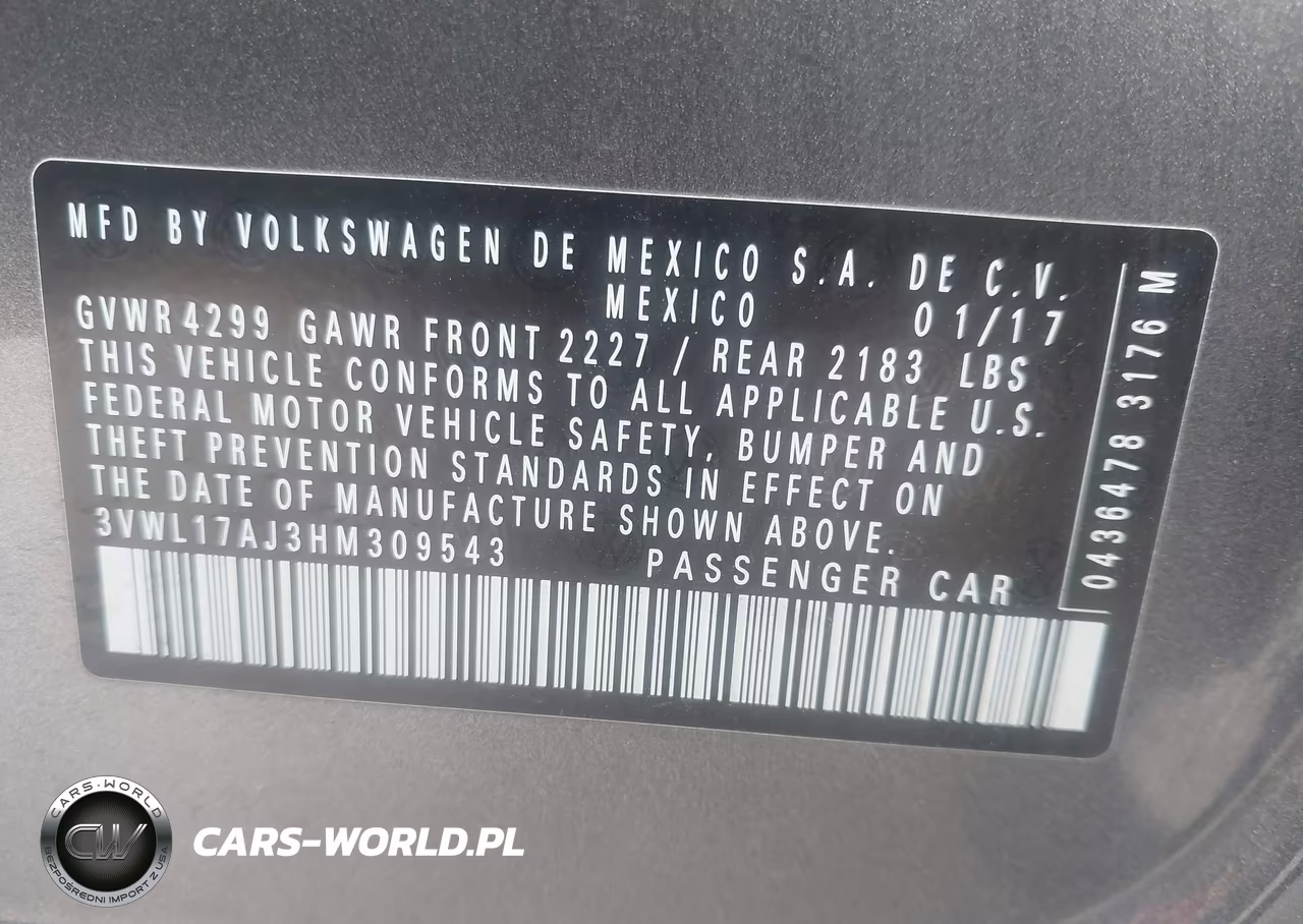 2017 Volkswagen Jetta 1.8T Sel-1.8T Sel Premium VIN:3VWL17AJ3HM309543 - 9