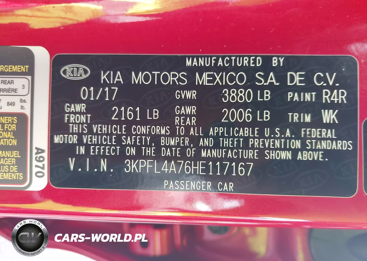 2017 Kia Forte S VIN:3KPFL4A76HE117167 - 9