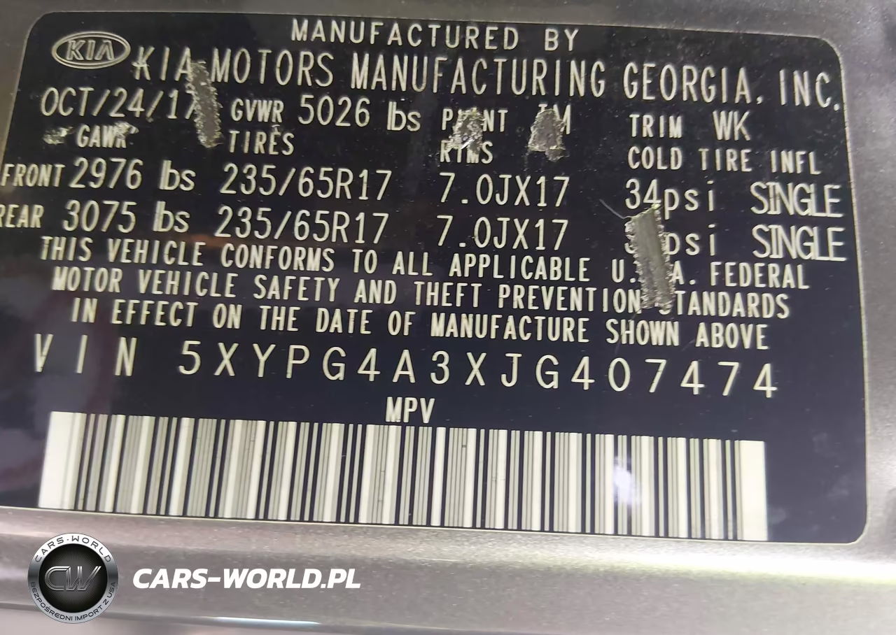 2018 Kia Sorento 2.4L Lx VIN:5XYPG4A3XJG407474 - 9