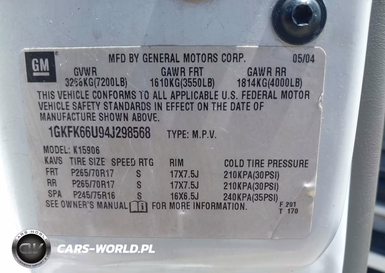 2004 GMC Yukon Xl 1500 Denali VIN:1GKFK66U94J298568 - 9