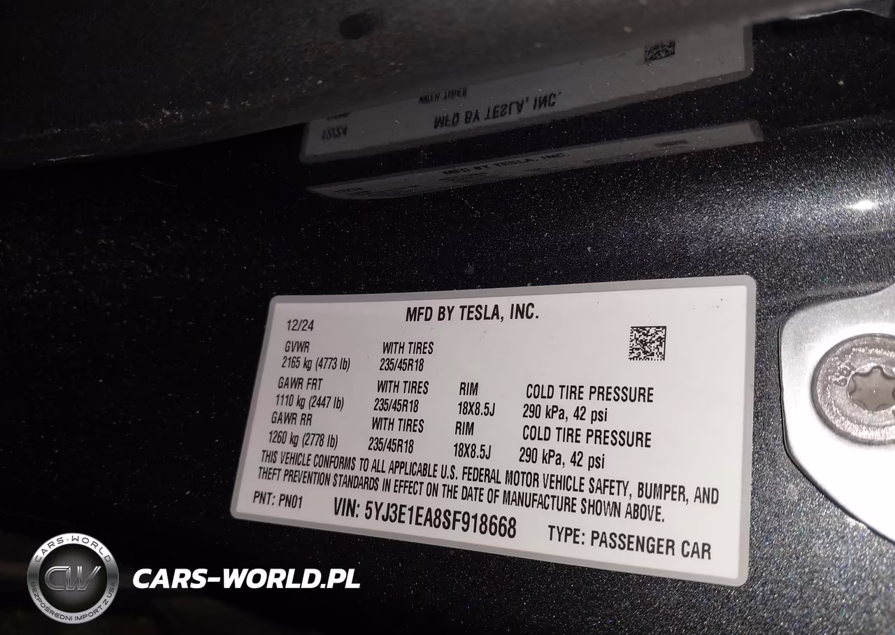 2025 Tesla Model 3 Long Range Rear-Wheel Drive-Standard Rear-Wheel Drive VIN:5YJ3E1EA8SF918668 - 9