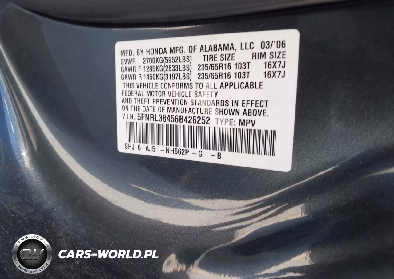 2006 Honda Odyssey Ex VIN:5FNRL38456B426252 - 9