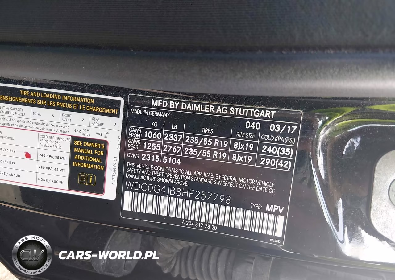 2017 Mercedes-Benz Glc 300 VIN:WDC0G4JB8HF257798 - 9